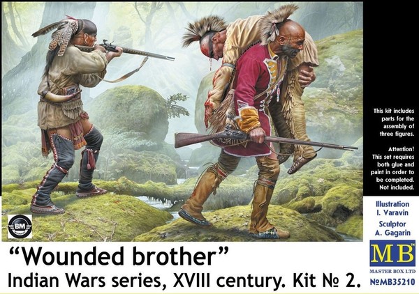 Mb Masterbox Wounded Brother Indian War Series Xviii 1:35 Kit No 2 Art. 35210-image