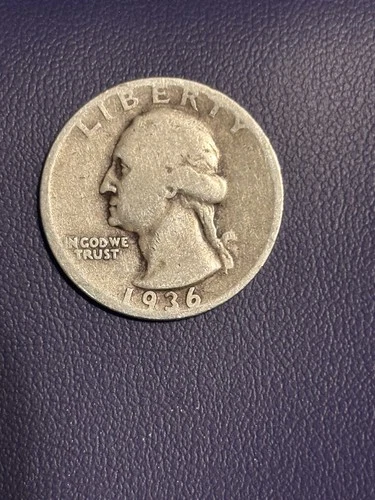 1936-D Washington Quarter AG; 90% Constitutional Silver