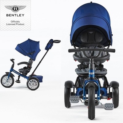 THE BENTLEY STROLLER TRIKE ROYAL BLUE Kinderwagen Tricycle 3Wheel Rotating Seat