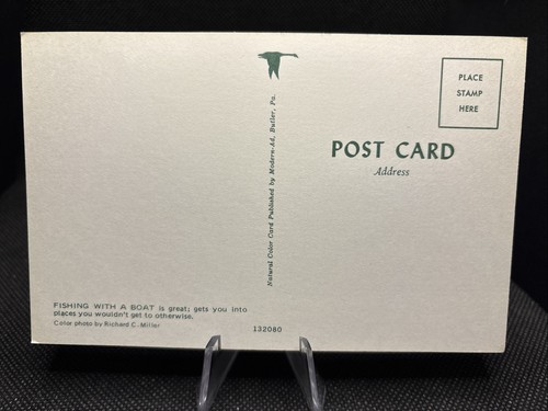 POSTCARD: Fishing With A Boat Is Great X7 - Picture 2 of 2