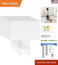 10 Pack 18x12 Inch Waterproof Yard Signs with Metal Stakes - Customizable for...