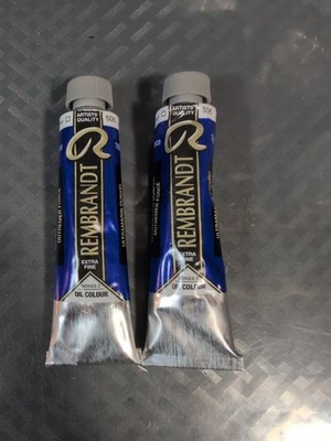 Lot Of 2 Rembrandt Artist's Oil Colors - 40 Ml tubes Ultramarine Deep (506)  #52