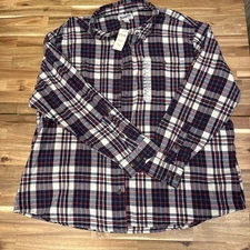 Duluth Trading Co Shirt Mens 3Xl Relaxed Fit Plaid Free Swingin Flannel NWT