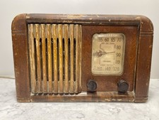 Radio tubo AM de mesa de madera RCA Victor 45X13 1939 de colección - antigua sin restaurar