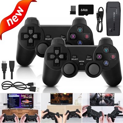 20000+ Retro Videospielkonsole 4K HD TV Spiel Stick 64GB w/2 Wireless Controller