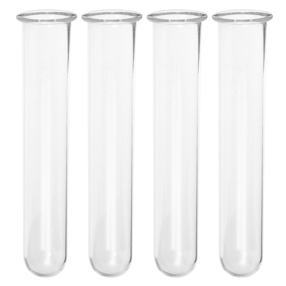 4pcs Clear Glass Hydroponic Plant Propagation Tubes for Flowers Terrarium