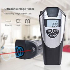 Handheld Digital Laser Ultrasonic Point Distance Meter Measure Range Finder 18m