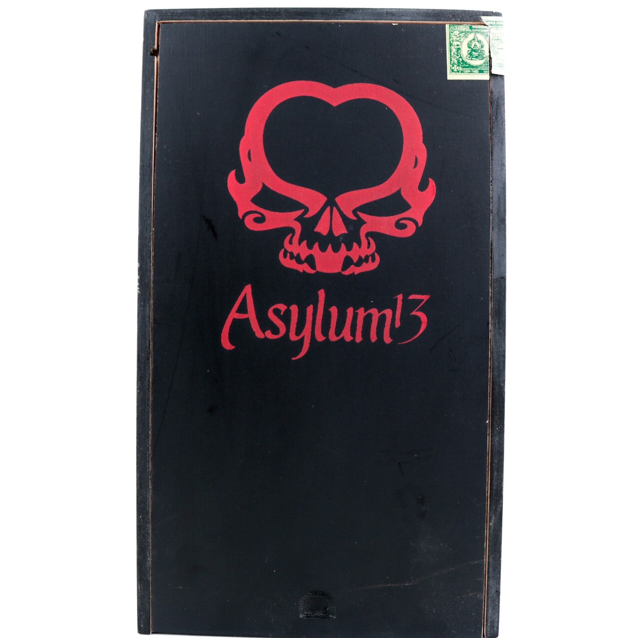 Asylum 13 Pandemonium 60 x 8 1/2 Empty Wood Cigar Box 9" x 5.25" x 4.25"
