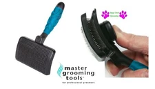 Master Grooming Tools Self-Cleaning Soft Pin SLICKER BRUSH Dog Cat Dematting*MED