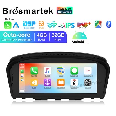 8,8'' Android 14 Autoradio CarPlay 64GB GPS Navi WiFi Für BMW E90 E91 E60 E61 CCC