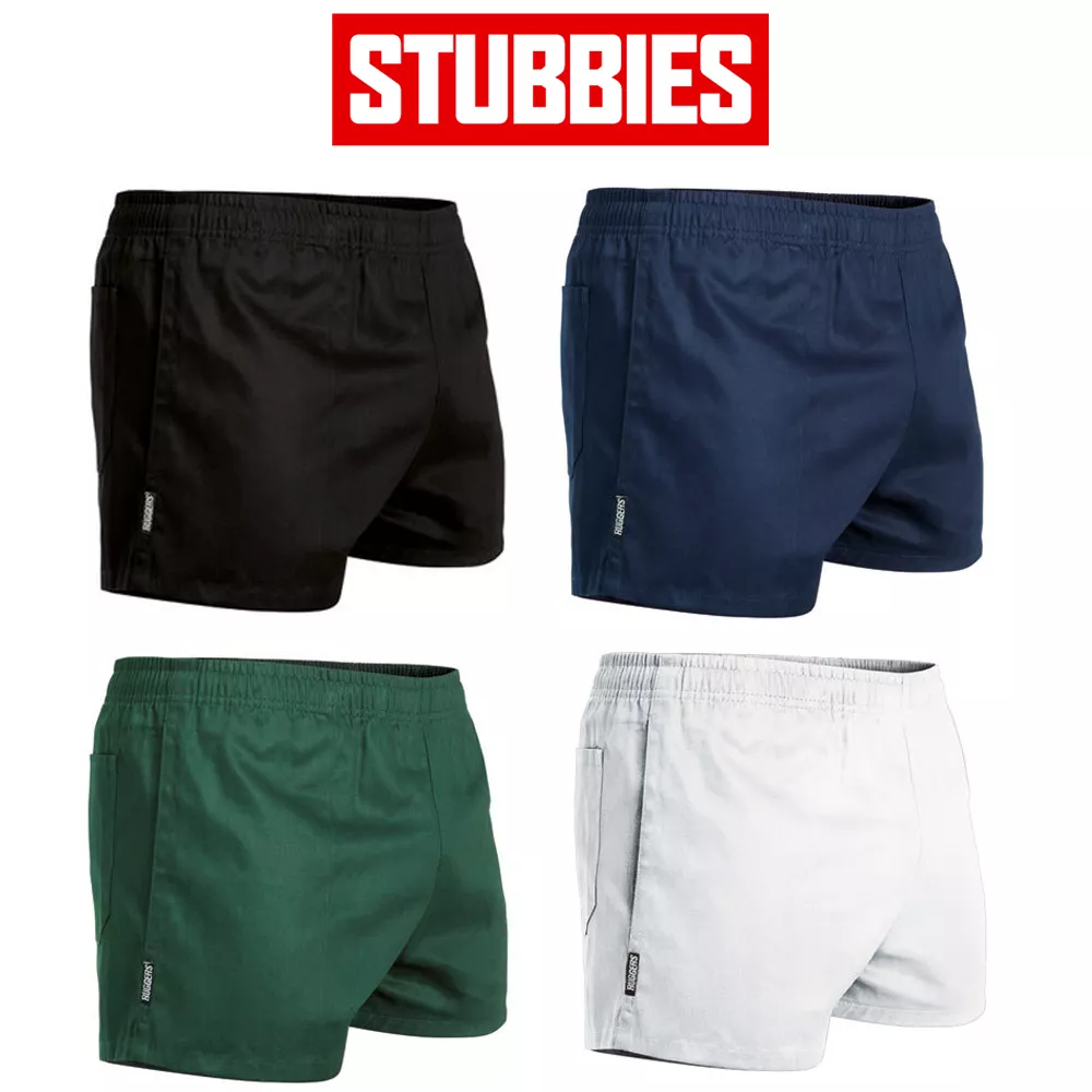 Mens Stubbies Short Shorts Ruggers Tropicals Original Elastic