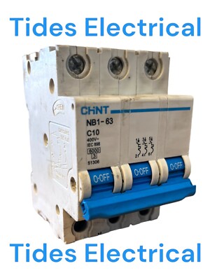 Chint MCB 10 Amp Typ C 10A dreipoliger Leitungsschutzschalter C10 NB1-63 51306