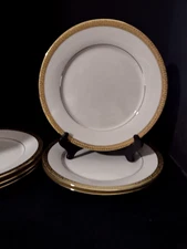 NEW wth STICKERS GOLD BUFFET Royal Gallery (3) 10.5" Dinner Plates DISCONTINUED