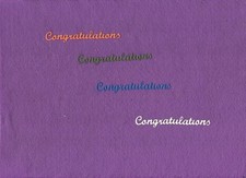 CONGRATULATIONS die cuts scrapbook cards