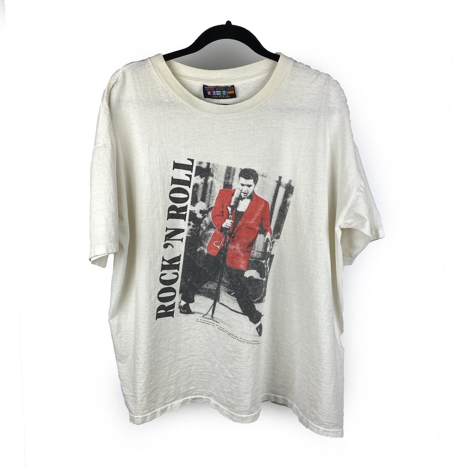 Vtg 80s Elvis Presley T-Shirt Single Stitch Rock N Roll by Paris 