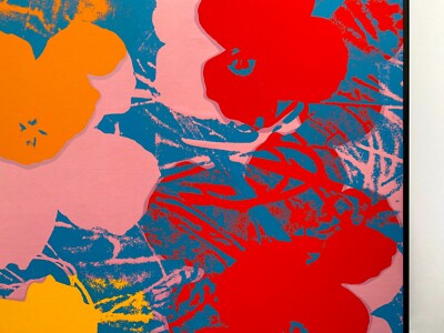 ANDY WARHOL RARE 1970 SILKSCREEN PRINT FRAMED EXHIBITION POSTER