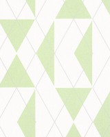 Tapete Vlies Rauten Grafik Weiß GrüN Silber Glanz Novamur 6737-30 (3,41€/1Qm)