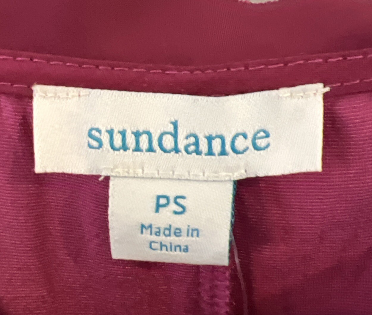 NWT Sundance Catalog Dark Pink Velvet Short Sleeve “Belle Journee Top” Size PS $