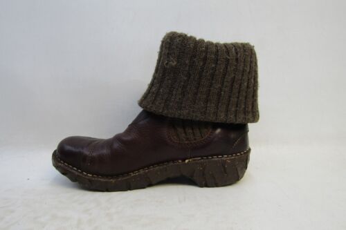 El Naturalista Womens Size 6 M Brown Leather Ankle Fold Over Boots Bootie - Picture 2 of 11