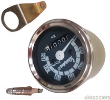 ukscooters VESPA ROUND SPEEDO 0-120KM GREY VNC VBC BAJAJ FREE BULB NEW 