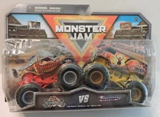 2023 MONSTER JAM MONSTER TRUCKS 1:64 DOUBLES PACK - KNIGHTMARE vs THUNDERBUS