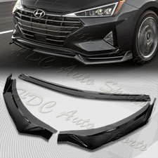 For 2019-2020 Hyundai Elantra Sedan Painted Black Front Bumper Body Spoiler Lip