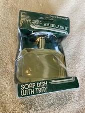Decor Bathware Americana II Soap Dish With Tray Brass Chrome Made In USA D2706