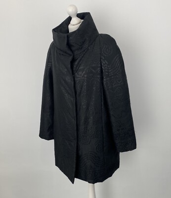 Christian Lacroix Bazar Black Coat Metallic Size 42 EU Women s