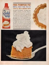 Vintage advertising print Dairy REDDI-WIP whipped cream we'll buy the pie 1962