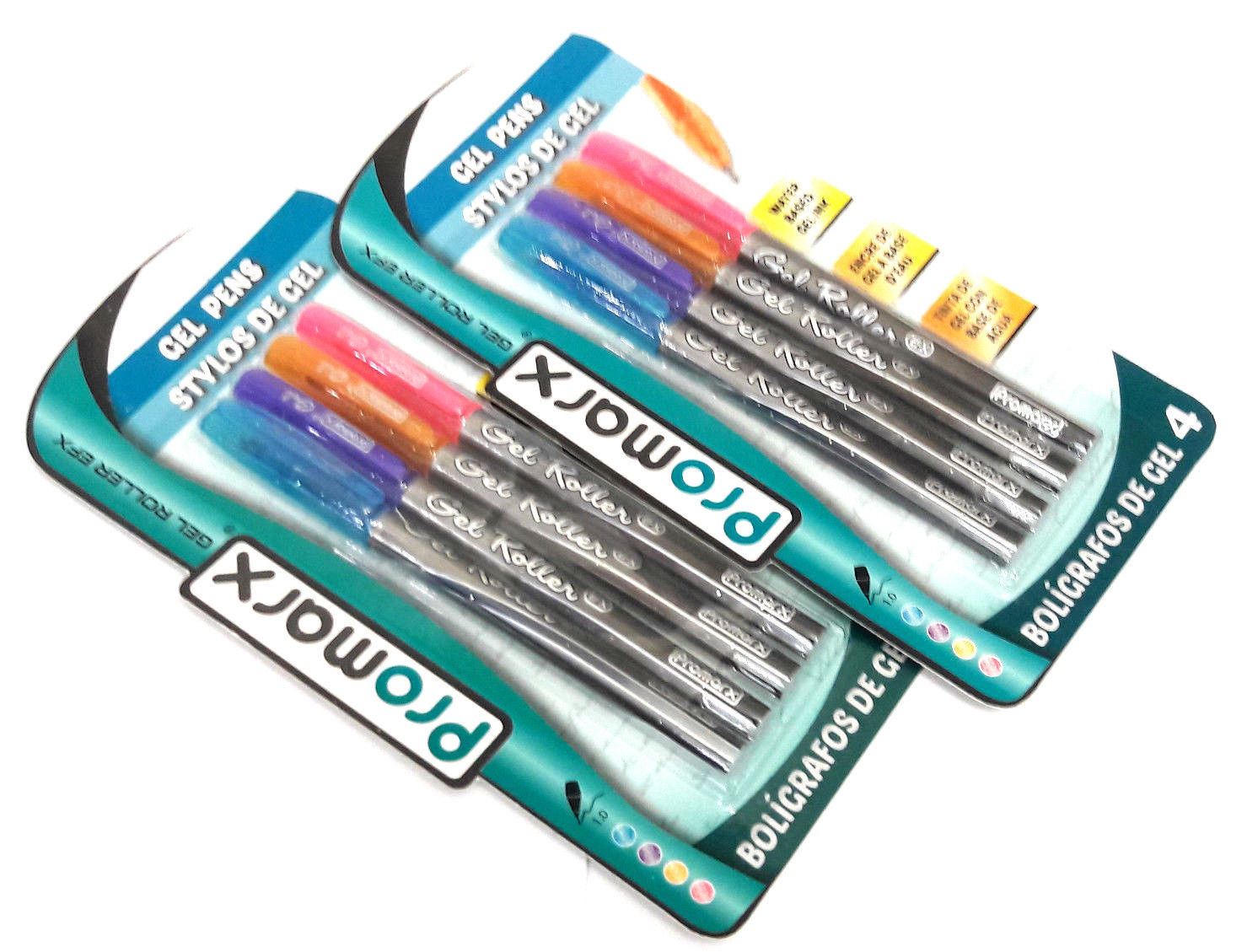 2 Packs 8 Pens Promarx GEL Roller EFX Multi Colored Pink Blue Purple