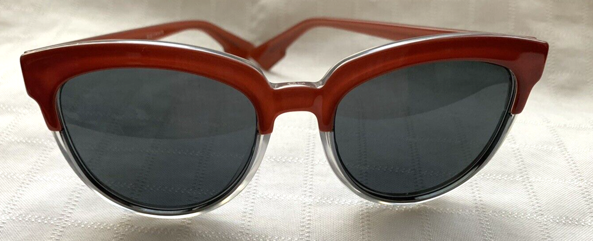 NEW Christian Dior DiorSight1 BIG Amber Cat-Eye Sunglasses 