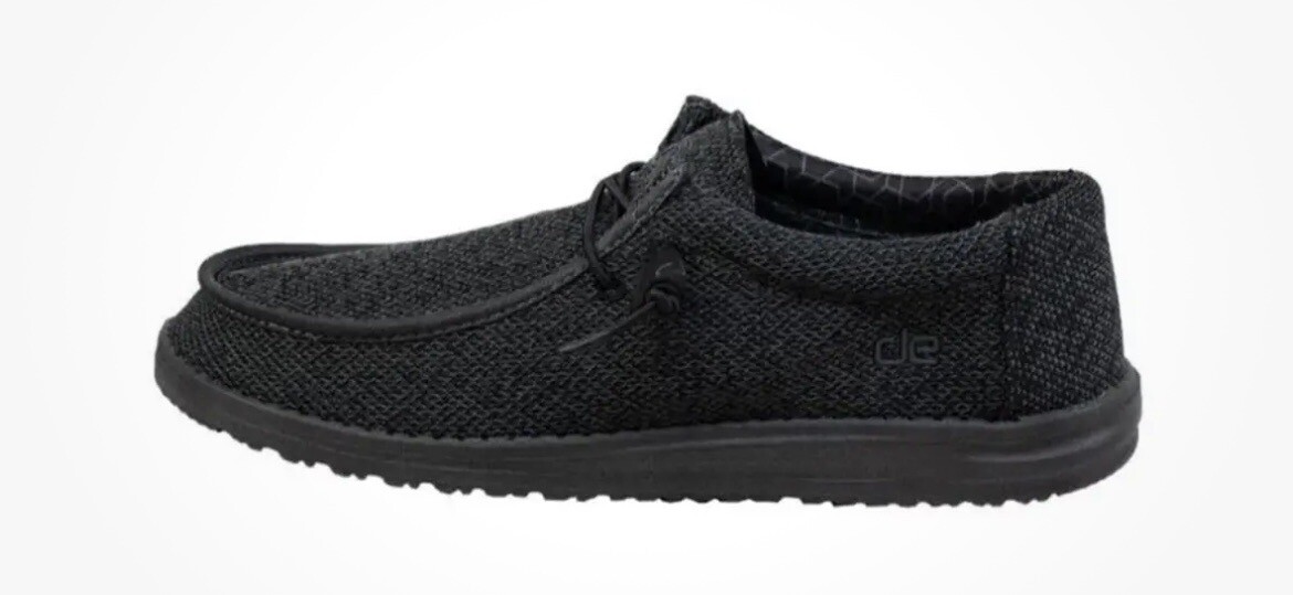 Hey Dude Wally Sox Micro Shoes Men\'s Size 9 Black Slip On Comfort Casual Loafers Hey Dude Wally Sox Micro Lace Up Loafers-Mens 9/Ladies 11  main image 4