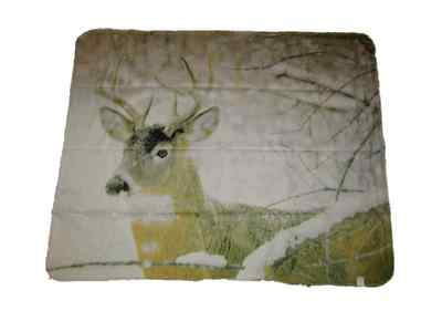 Snow Deer Hunting Buck Redneck 50x60 Polar Fleece Blanket Throw