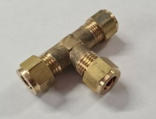 T-PIECE COMPRESSION FITTING CONNECTOR 8mm TEE GAS COPPER PIPE TUBE COUPLING