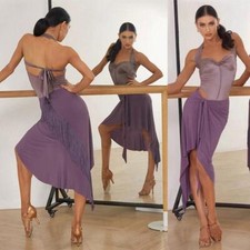 Latin Paso Doble Fringes Ballroom Practice Skirts Cha Cha Rumba Samba Tango