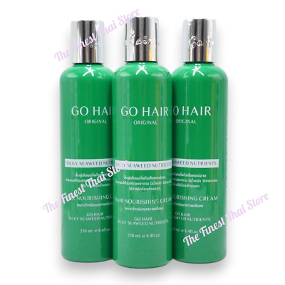 Go Hair Leave-On Treatment for Damaged Hair Silky Seaweed Nutrients 250ml pack 3