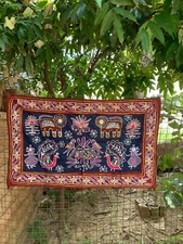 Wall Hanging Toran Indian Hand Embroidered Valance Door Topper Deccorative Arch 