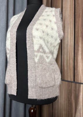 Isländischer Damen-Cardigan Pullover aus nordischer Wolle Größe M