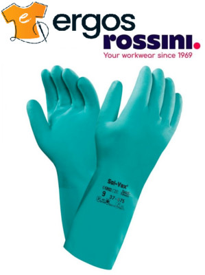 12 Handschuhe Alphatec Solvex 37-675 Nitril Sweatshirts Chemikalien GGU916 Gr. 7