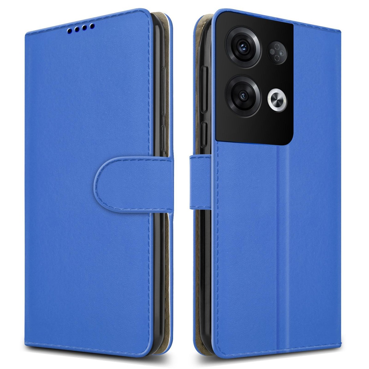 MAOGE Cover Portafoglio In Pelle PU Con RFID Per Oppo Reno 8 Lite/Reno 7 Lite/Reno 7Z, Blu Scuro, Con Slot E Supporto - 2
