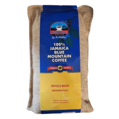 Jamaican Riddim Di Blue 100% BlueMountain Whole Bean Roasted (Medium)Coffee 16oz
