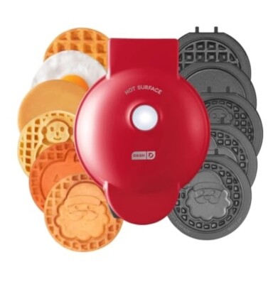 Dash Multi-Plate Mini Waffle Maker 7 Removable Plates Recipie Included NIB 