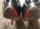 $1095 CHRISTIAN  LOUBOUTIN Black Patent Leather Peniche 140 Peep-Toe Pumps  Sz39 — photo 10