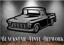 56 CHEVY PICK UP HOT ROD GMC LARGE VINYL GRAPHIC DECAL WALL ART 120X55CM