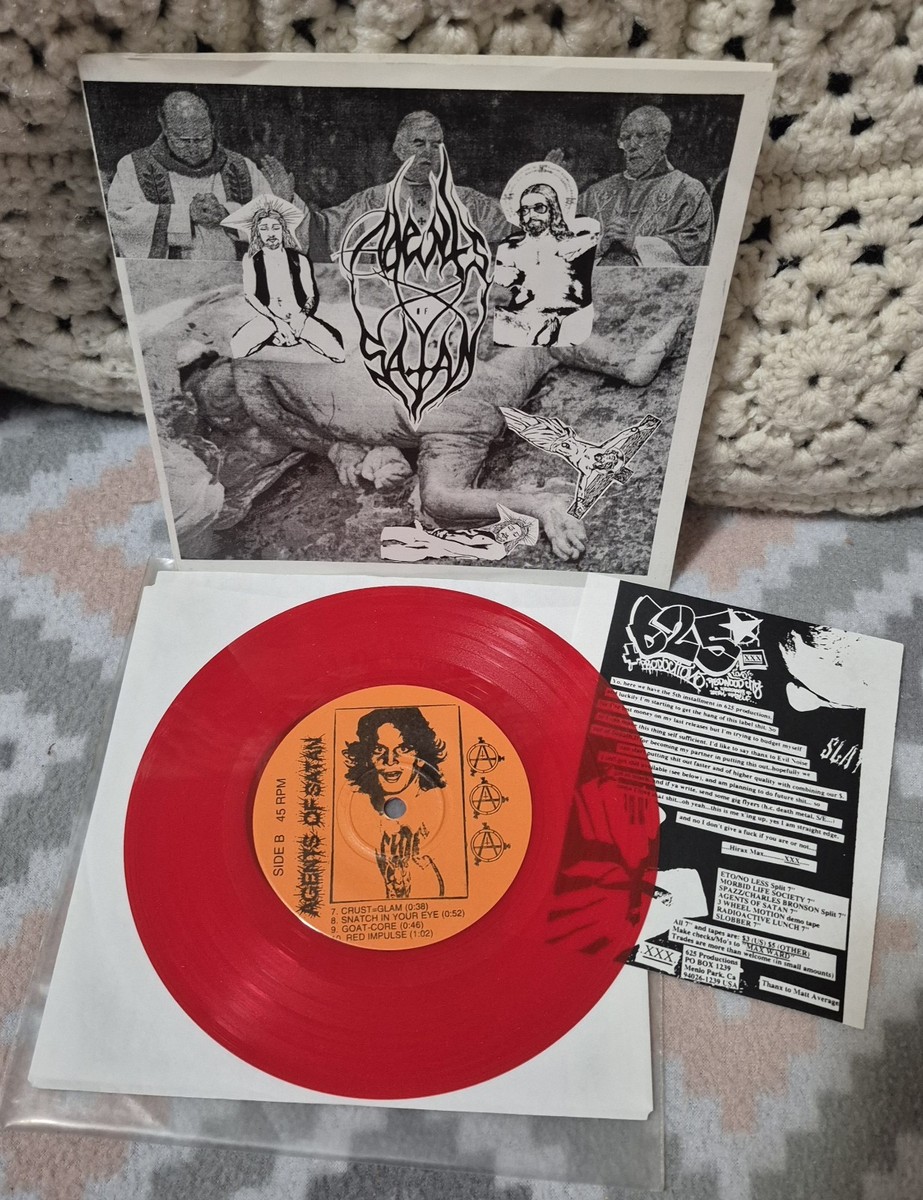 ANARCHY VIOLENCE / OUTSIDER稀少LP Agents Of Satan Self Titled Red Vinyl 7