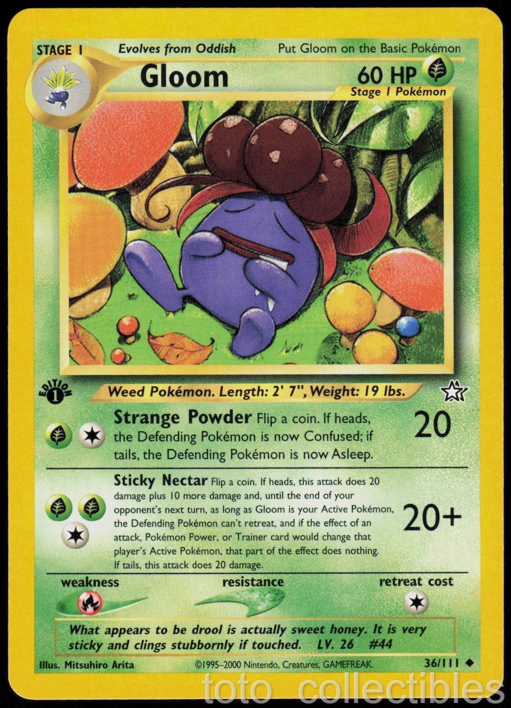Gloom 36/111 Uncommon Neo Genesis Pokemon 1st Edition Lightly Played
