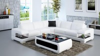 Ledersofa Couch Wohnlandschaft Ecksofa Eck Garnitur Design Ecksofa Sofa G8028B