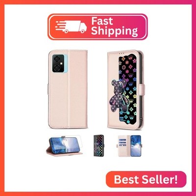 Case Compatible for Oscal C70 Phone Case Flip Stand Cover [with Tempered Glass S