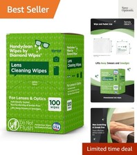 HandyClean Pre-Moistened Lens Cleaning Wipes, Eyeglass Wipes, Screen Wipes, 1...
