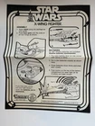 Vintage Star Wars X-Wing Vehicle instruction sheet instructions Fighter Kenner